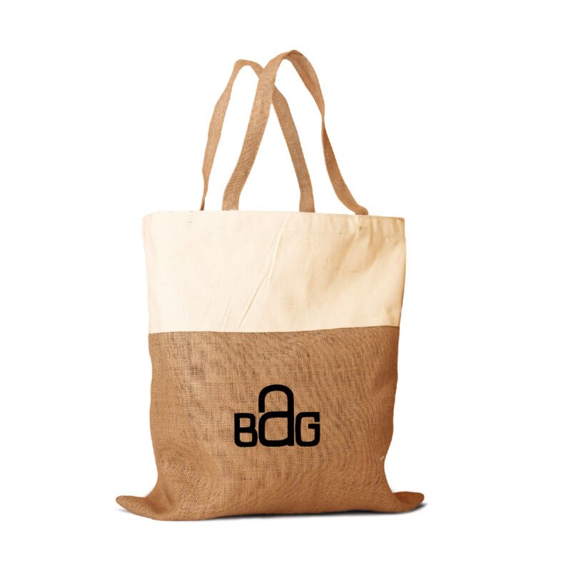 Shopping Bag with Jute and Cotton Combination