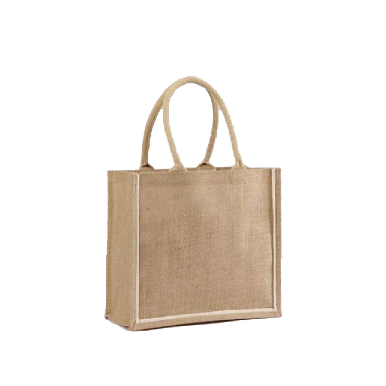 Jute Shopping Bag with Webbed Handles - Image 4