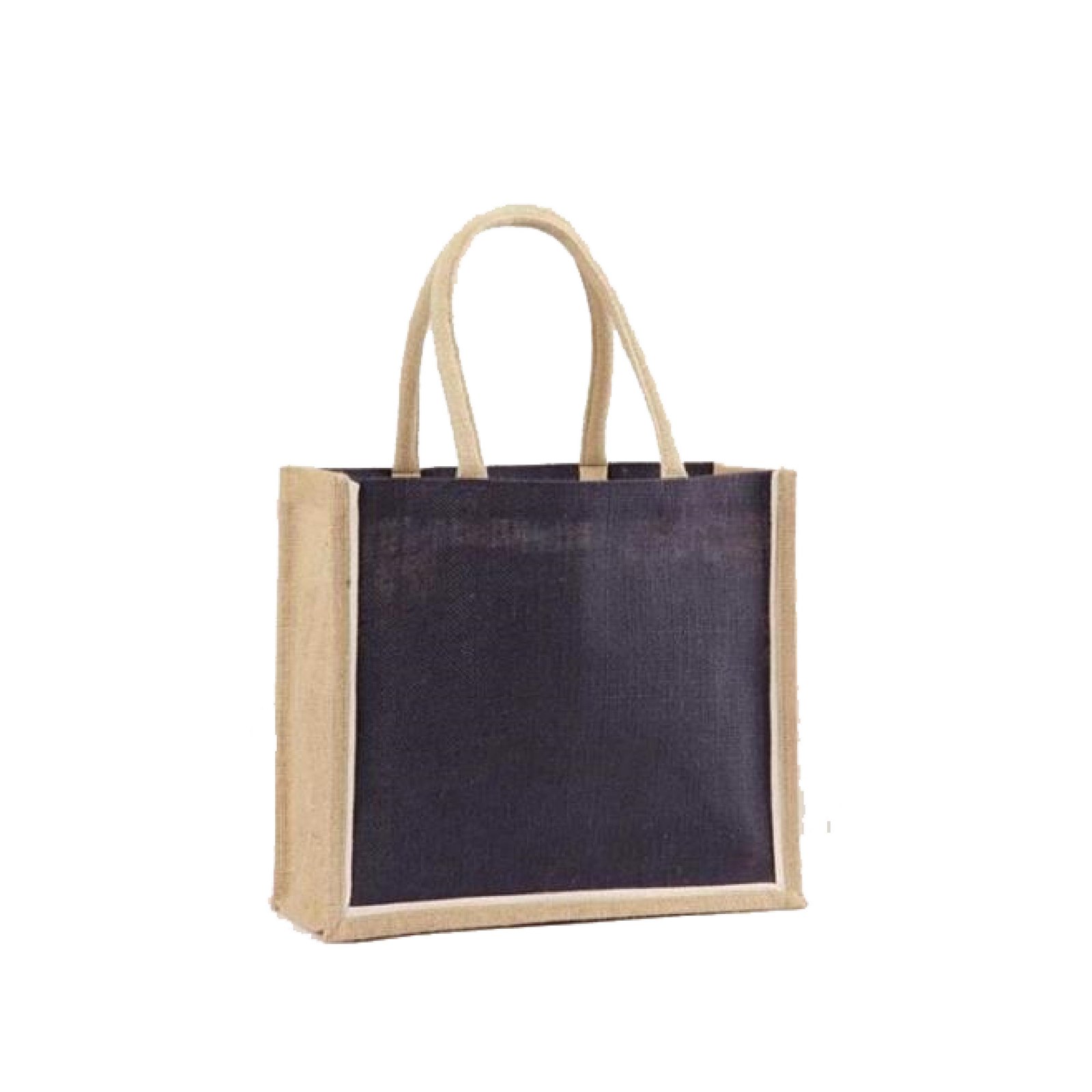 Jute Shopping Bag with Webbed Handles - Image 2