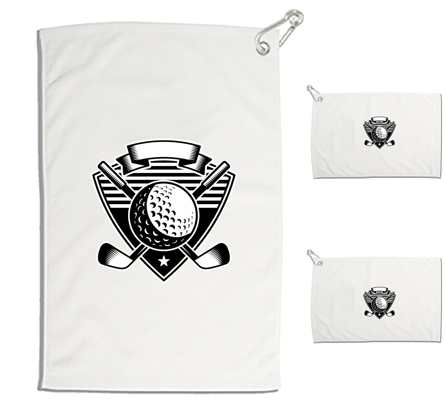 16 X 25, Custom Golf Towel. 2.5lbs. Dobby Hem