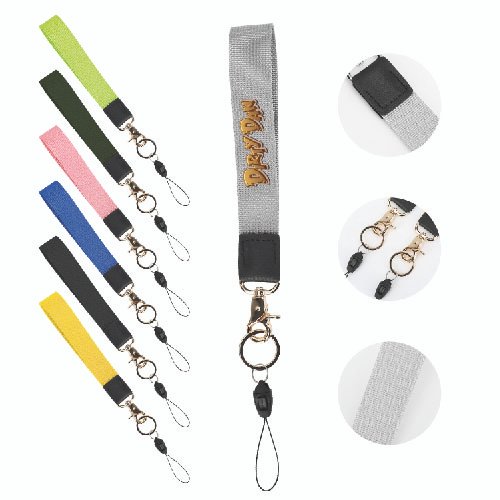 Polyester Wristband Key Lanyard with PU Clip - Image 2