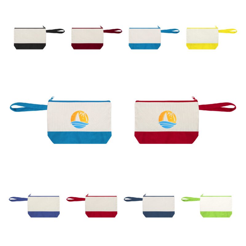 Canvas Two-Tone Cosmetic Travel Bag