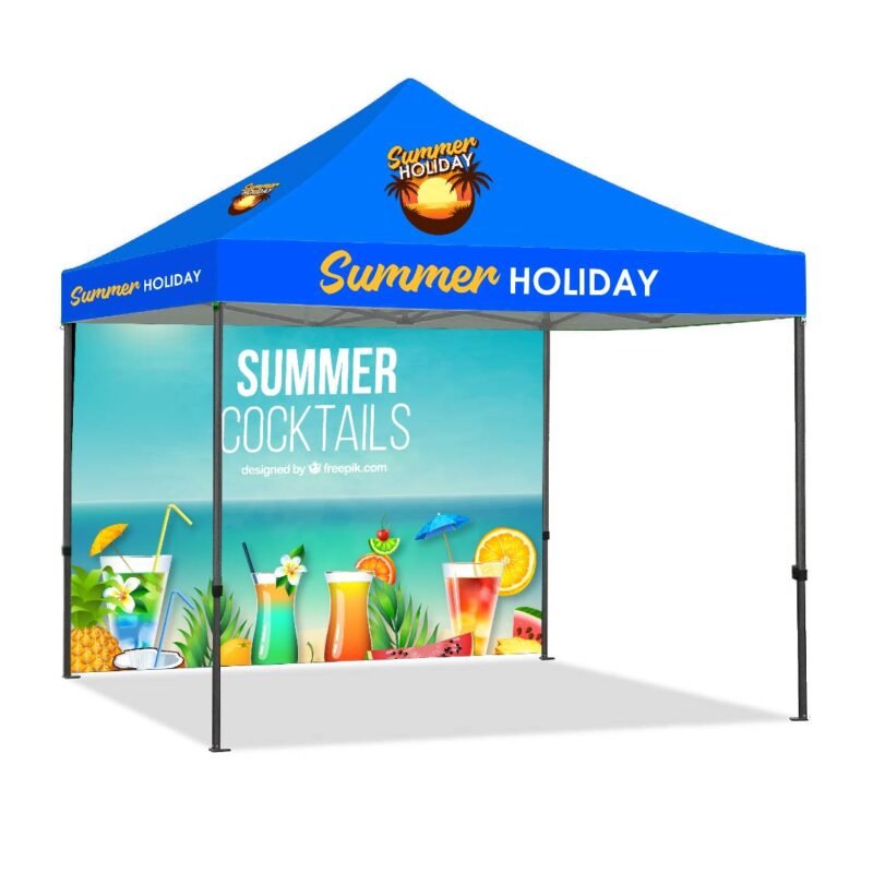 Dye Sublimated 10' x 10' Steel Frame Tent Kit