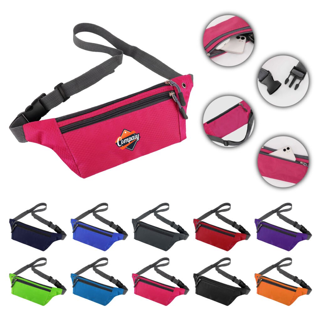 Triple Pocket Waist Fanny Pack