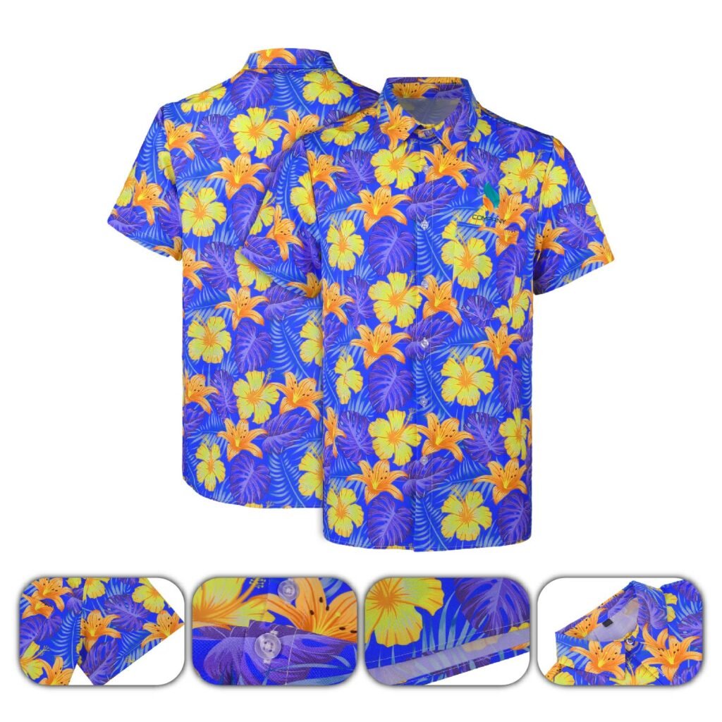 Men’s Custom Hawaiian Sublimated Shirt with Pocket