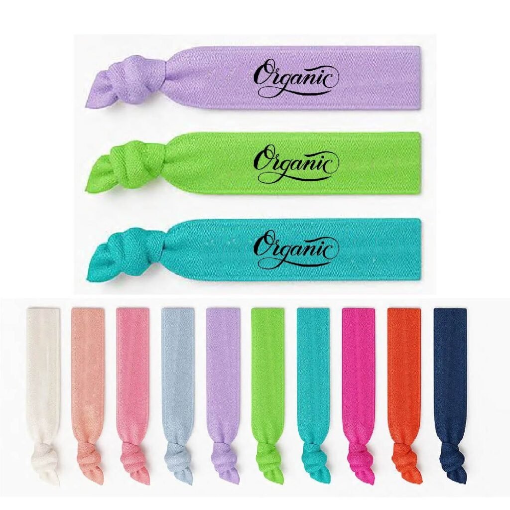 Knotted Printed Hair Tie Bulk for Branding