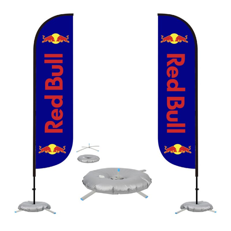 Double Sided 11' Feather Flag Kit with Cross Base