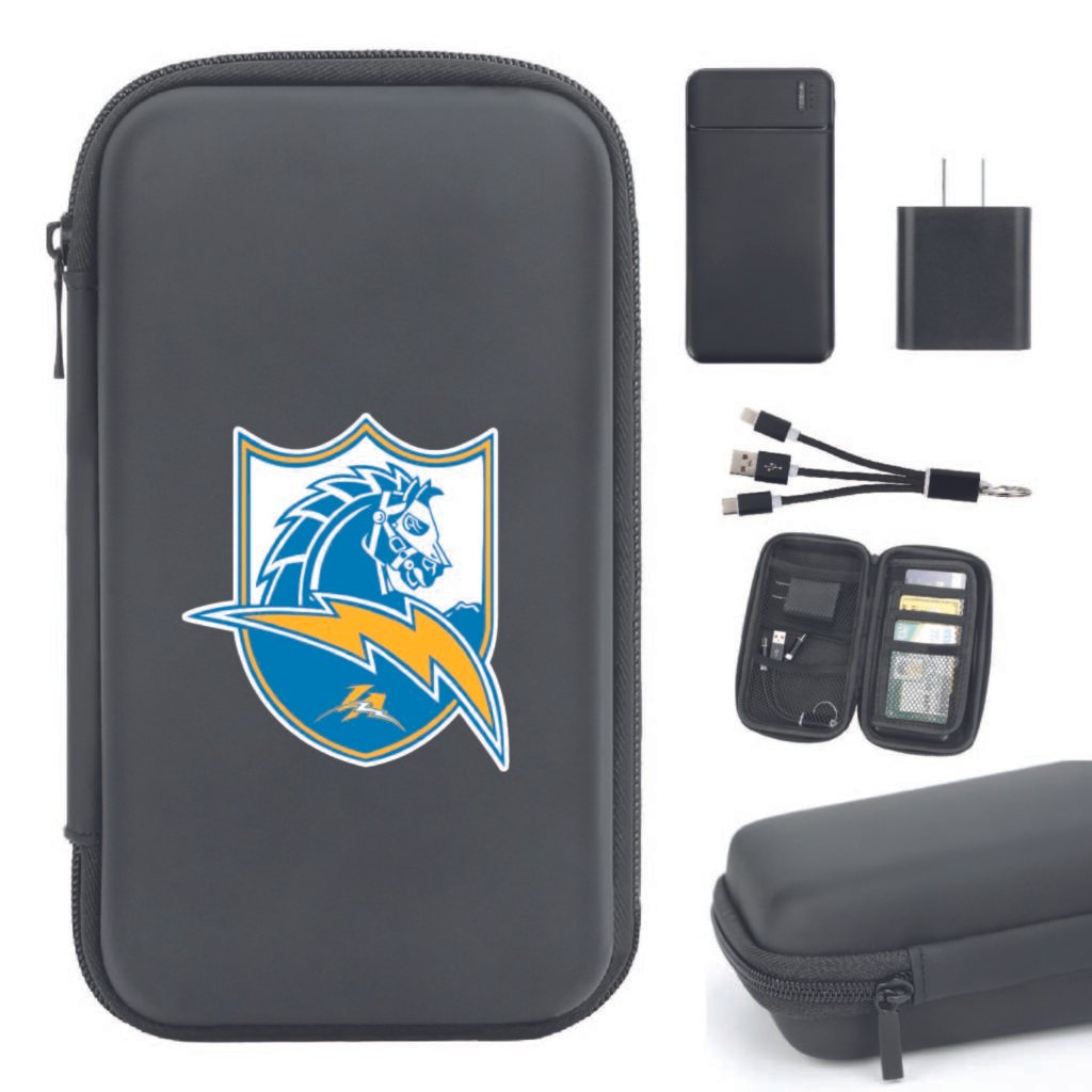 Power Bank Travel Kit with Case, Charger, And Cables