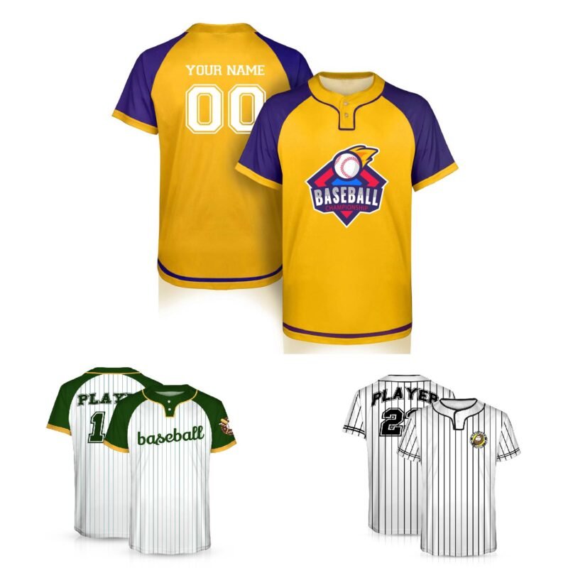 Dye Sublimation 2-Button Baseball Jersey