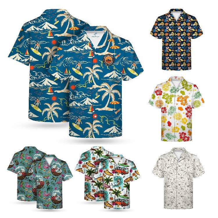 Men’s Tropical Stretch Camp Collar Shirt