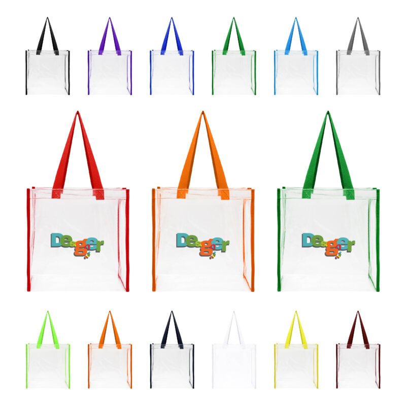 Clear PVC Stadium Tote Bag