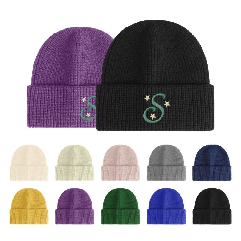 Stretch Fit Knit Beanie with Cuff