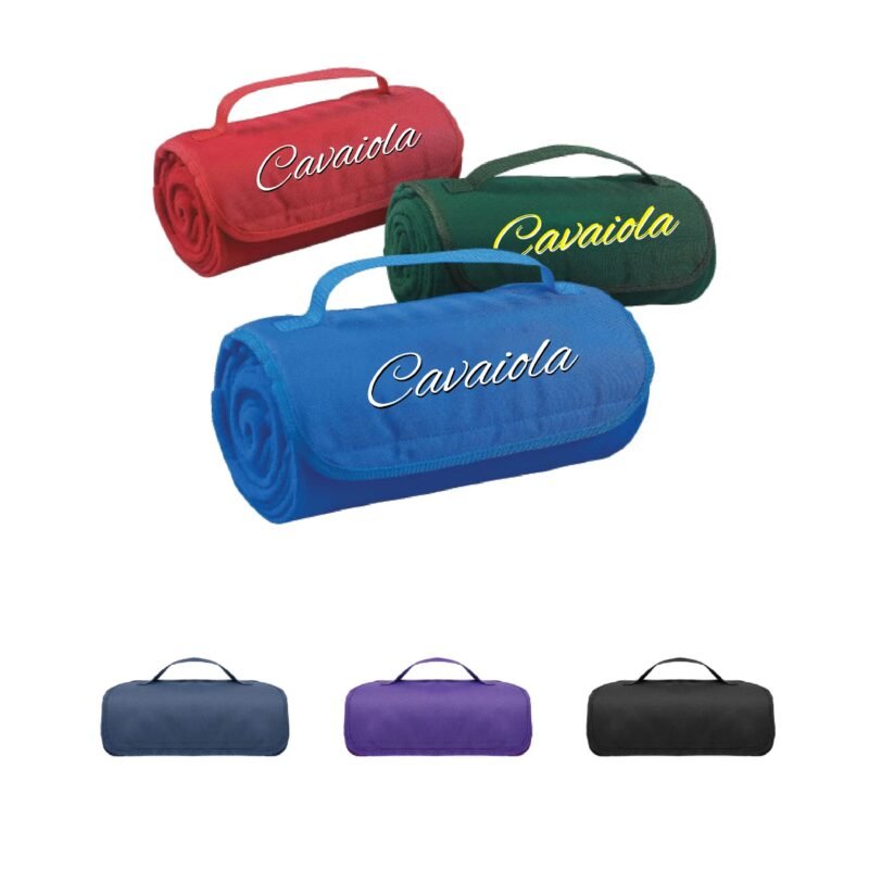 Portable Roll-Up Fleece Throw Blanket 50 x 60