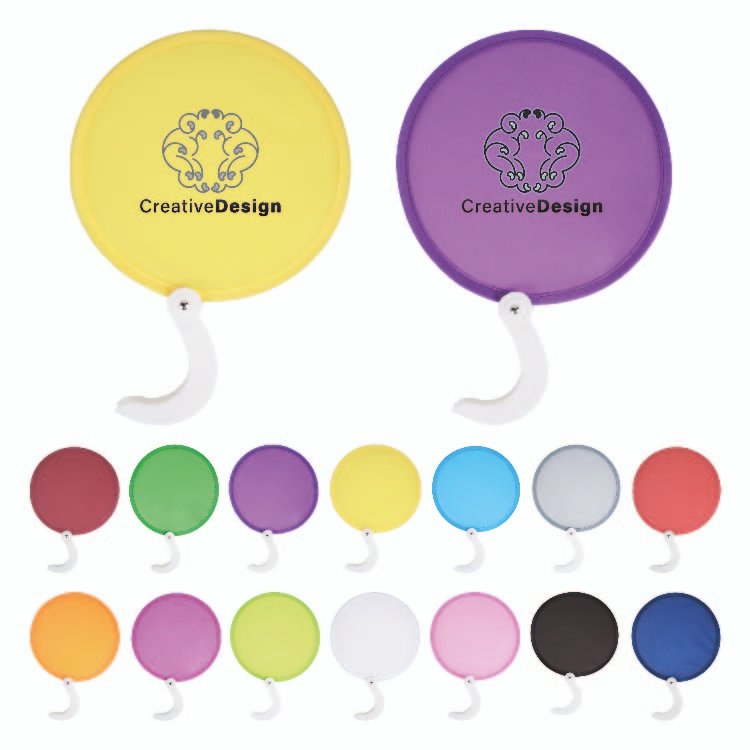 Outdoor Twist & Fold Hand Fan with Handle