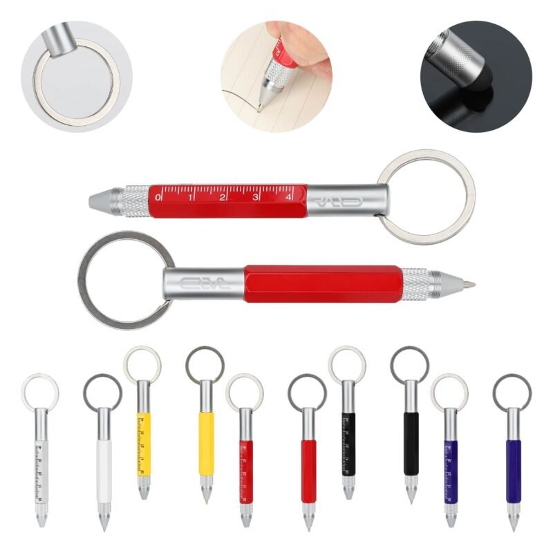 Custom 6‑in‑1 Tool Pen Keychain
