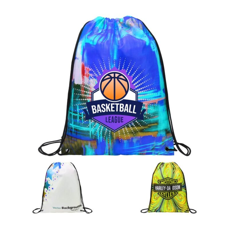 Sports Drawstring Backpack with Full Color Print
