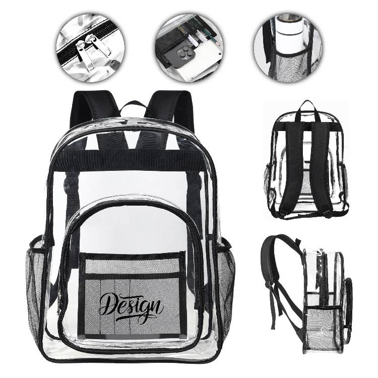 School Security Clear Backpack Heavy Duty
