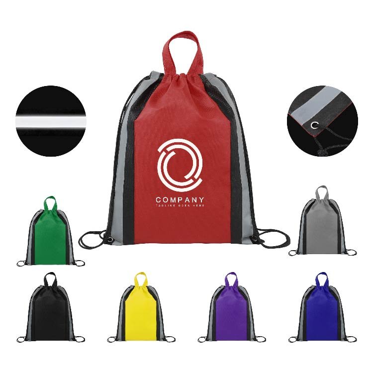 Safety Reflective Drawstring Bag for Events