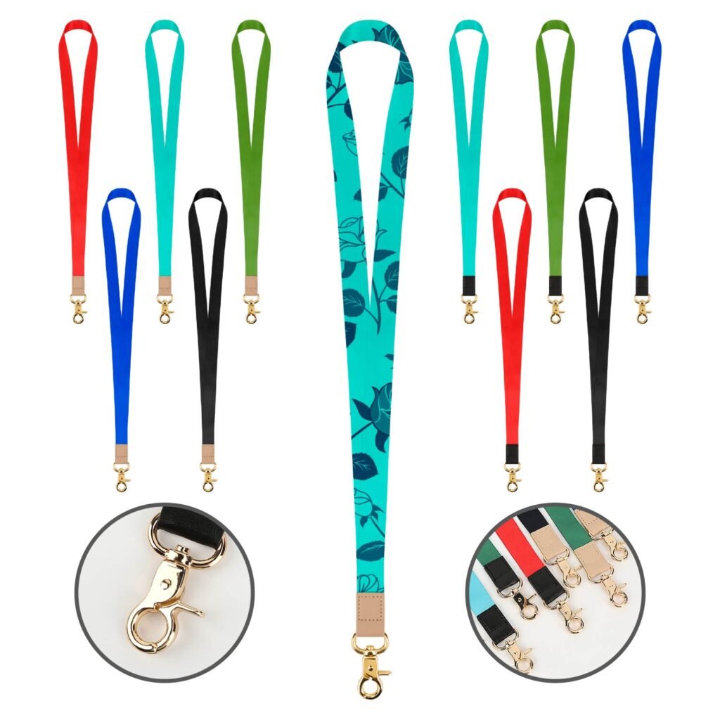Trade Show Lanyard with PU Crimp & Clamp